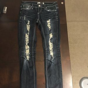 ZCO Dark Washed Ripped Jeans